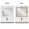 Amanti Art Mirror Makeover Bathroom Mirror Frame Border Kit - Fully Assembled Peel and Stick Frame - Mirror NOT Included - Grace Brushed Gold Trim